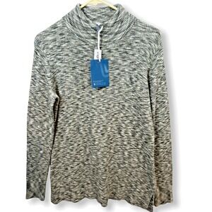 Market & Spruce Sweater Women's L Green Knit Pullover Turtleneck Cozy Soft W 36